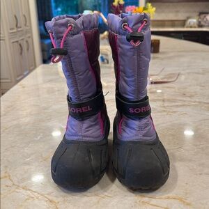 Sorel Kids' Purple and Black Snow Boots
